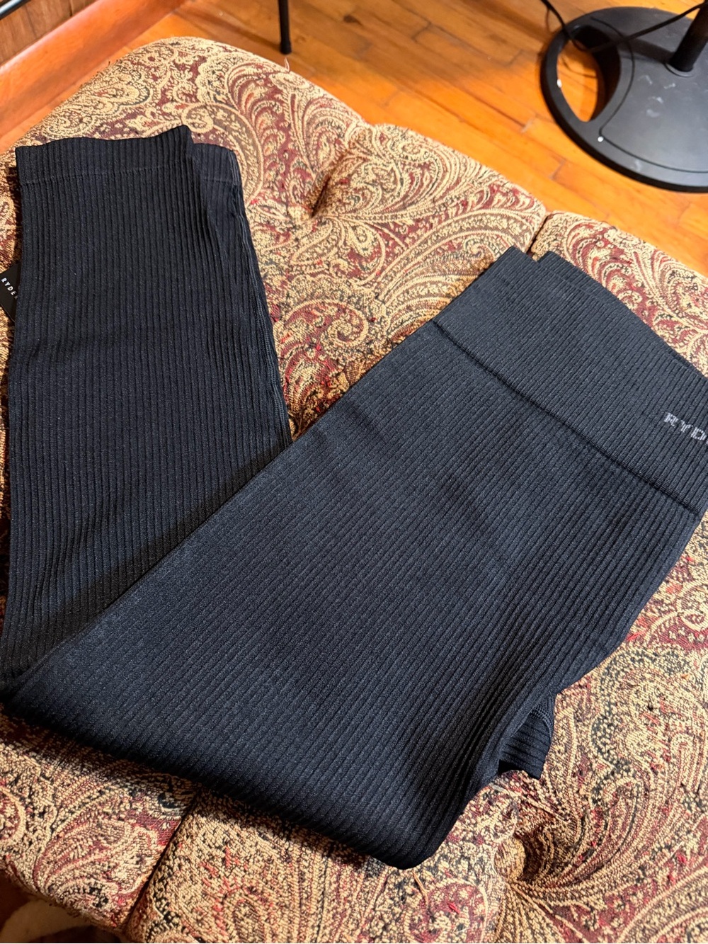 Ryderwear Black Ribbed Kids Leggings